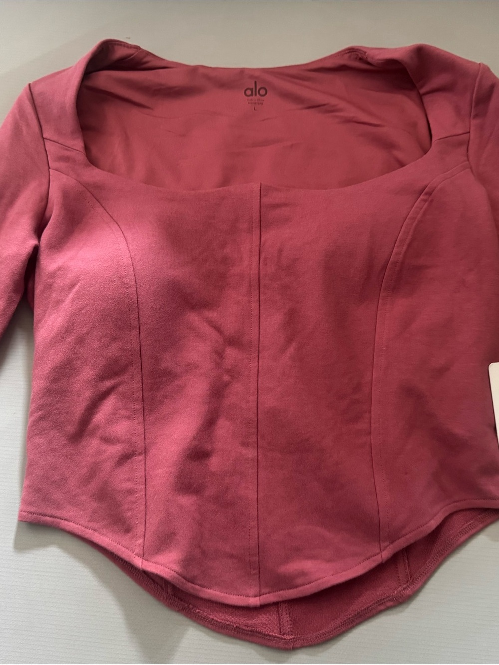 NWT ALO soft sculpt long sleeve top - size L
